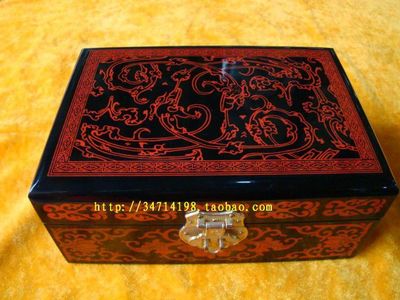 平遙漆器珠寶盒 定制工藝禮品，傳承經典文化